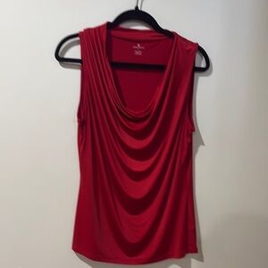 Red sleeveless dress top